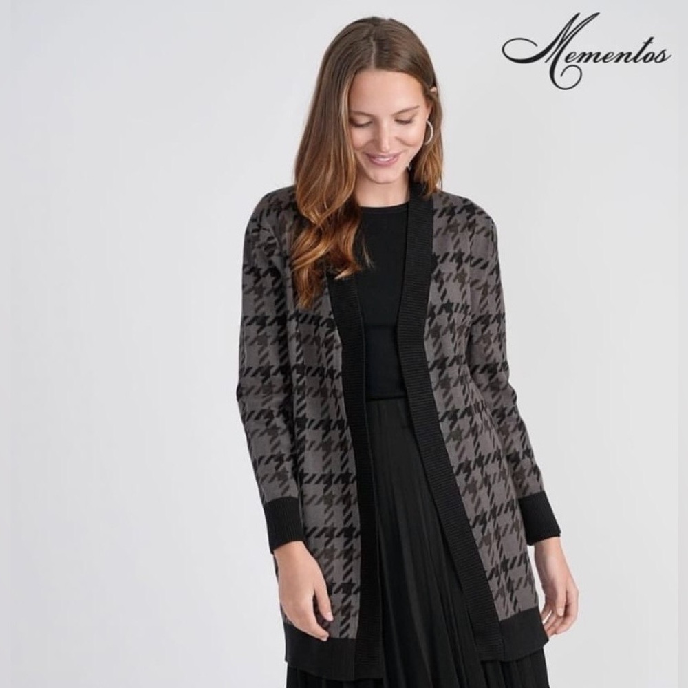 Bliss Houndstooth Cardigan